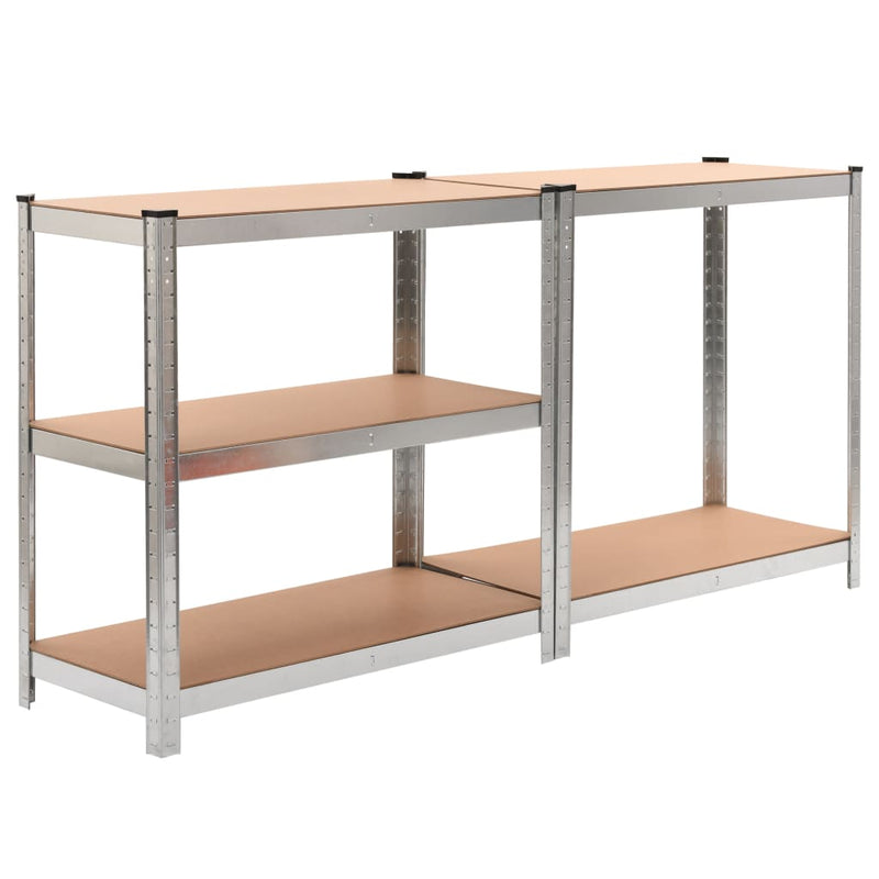 Load image into Gallery viewer, VidaXL Opbergrek 5-laags 10 st staal en bewerkt hout zilverkleurig
