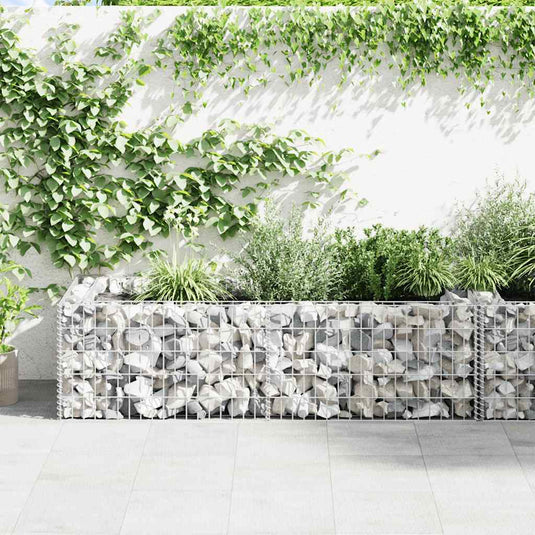 Vidaxl gabion plantenbak 180x90x50 cm gegalvaniseerd staal