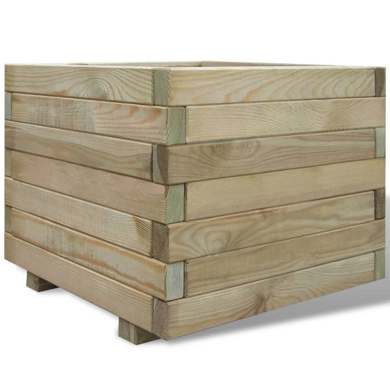 Load image into Gallery viewer, VidaXL Plantenbak verhoogd vierkant 50x50x40 cm hout
