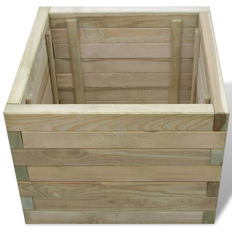 Load image into Gallery viewer, VidaXL Plantenbak verhoogd vierkant 50x50x40 cm hout
