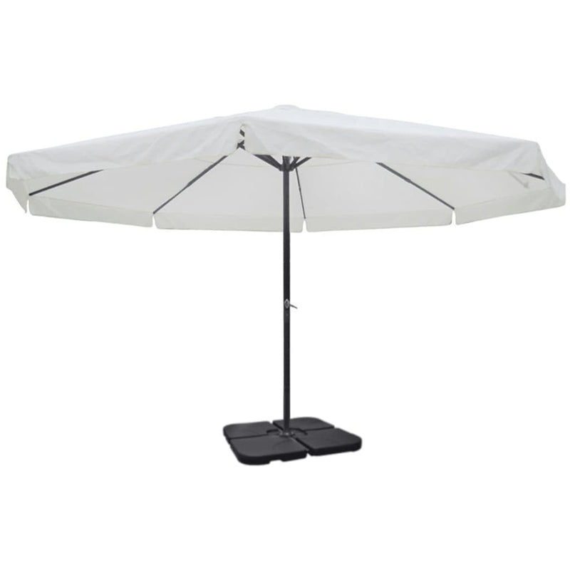 Load image into Gallery viewer, VidaXL Parasol met draagbare voet aluminium (wit)
