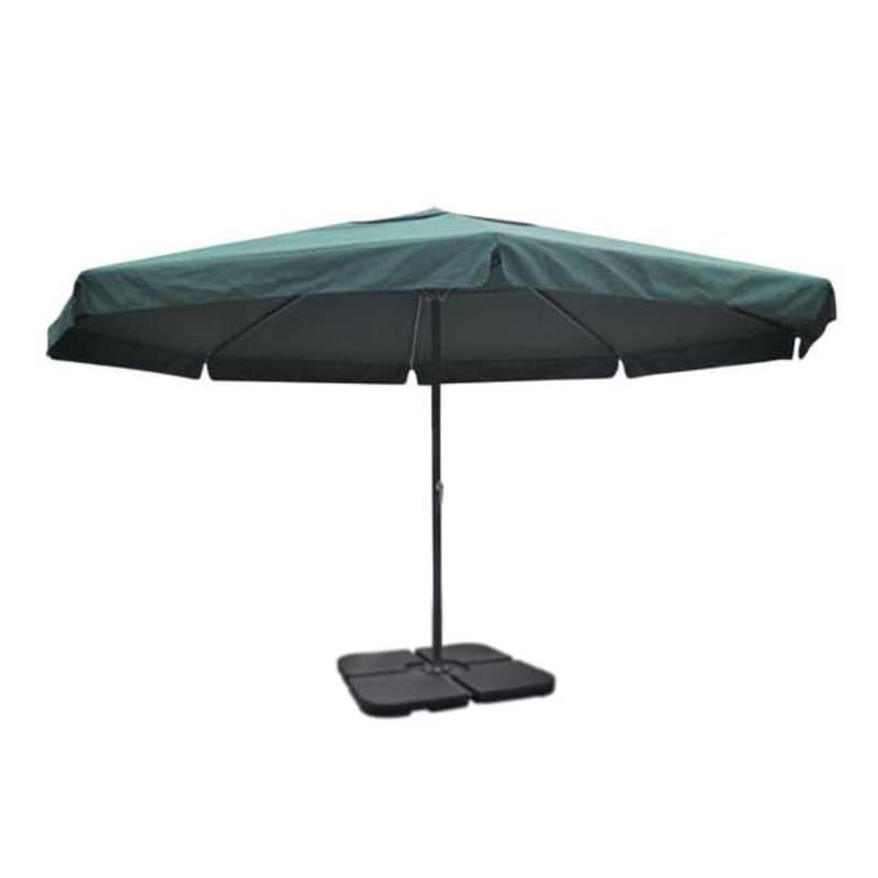 Load image into Gallery viewer, VidaXL Parasol met draagbare voet aluminium (groen)

