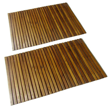 Vidaxl badmat acaciahout 80 x 50 cm 2 stuks