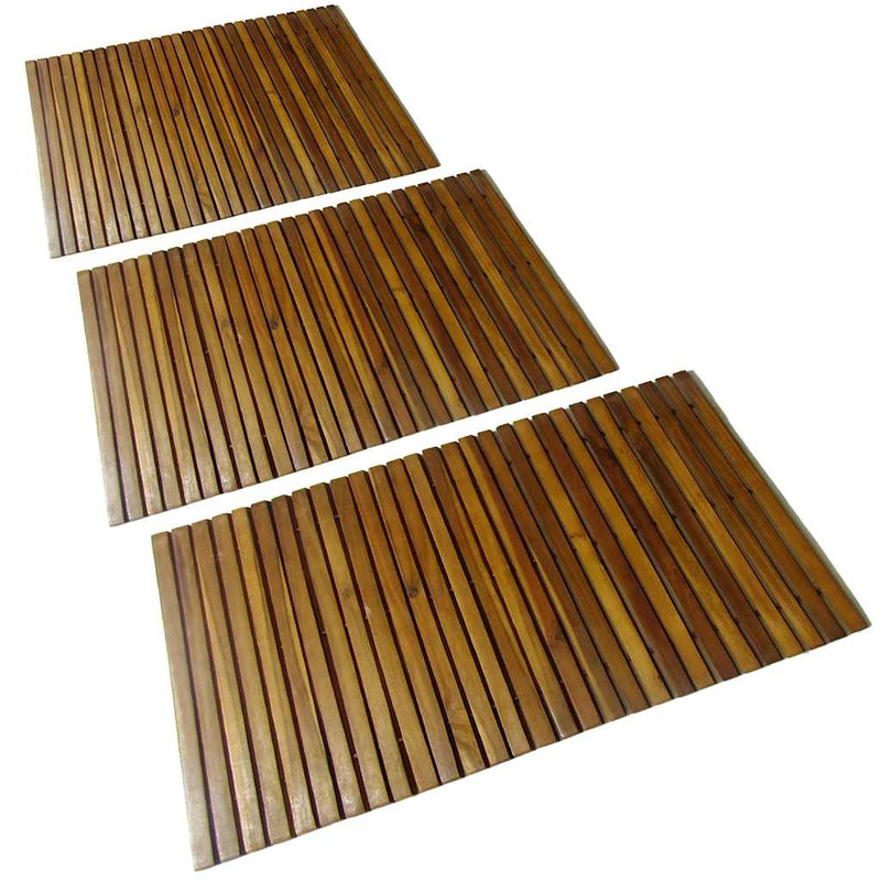 Load image into Gallery viewer, Vidaxl badmat acaciahout 80 x 50 cm 3 stuks
