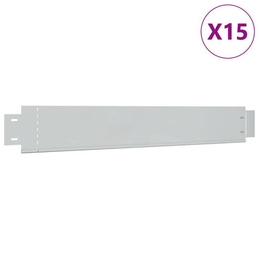 Vidaxl 15 st grasboord flexibel 100x14 cm gegalvaniseerd staal