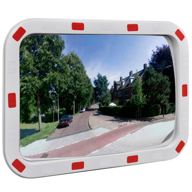 Vidaxl verkeersspiegel rechthoekig met reflectors 40x60 cm