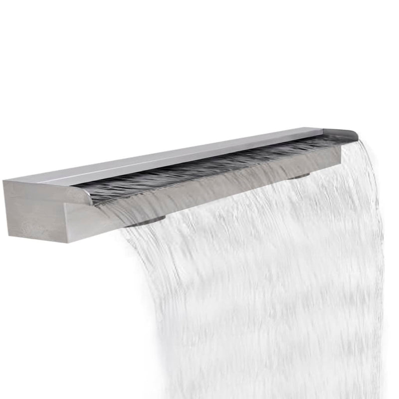 Load image into Gallery viewer, VidaXL Zwembadwaterval rechthoekig 120 cm roestvrij staal
