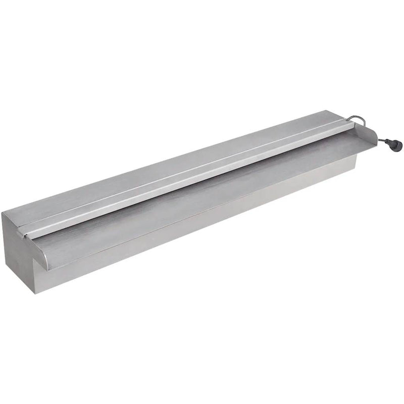 Load image into Gallery viewer, Vidaxl zwembadwaterval met led's rechthoekig 60 cm roestvrij staal

