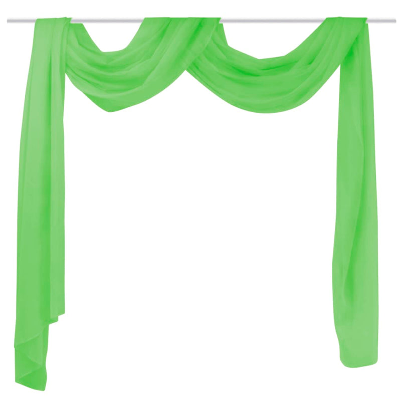 Load image into Gallery viewer, Vidaxl overgordijn doorschijnend voile 140 x 600 cm groen
