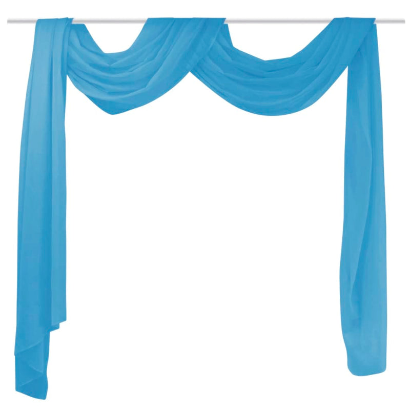 Load image into Gallery viewer, Vidaxl overgordijn doorschijnend voile 140 x 600 cm turqoise
