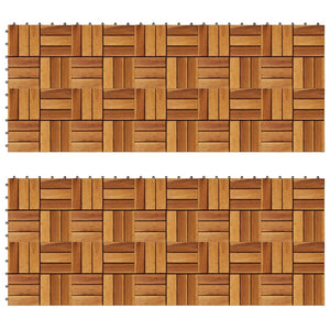 VidaXL Terrastegels 30 x 30 cm Acacia set van 20
