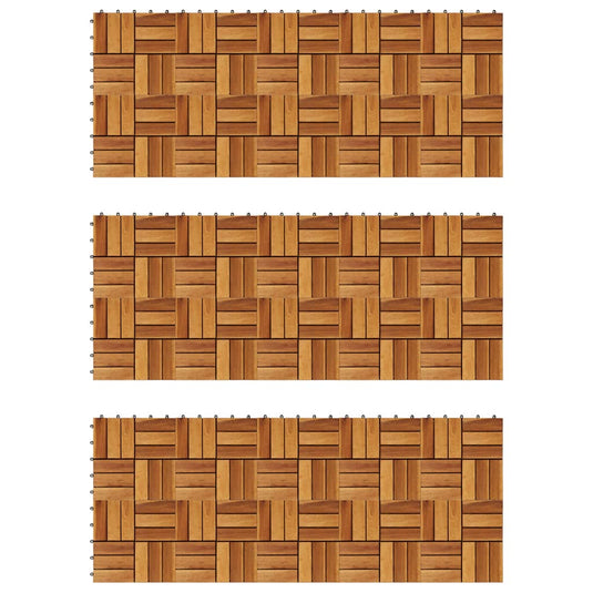 VidaXL Terrastegels 30 x 30 cm Acacia set van 30