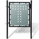 Vidaxl zwarte enkele deur schuttingpoort 100x75 cm