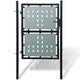 Vidaxl zwarte enkele deur schuttingpoort 100x200 cm