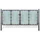 VidaXL Poort enkel 300x175 cm zwart