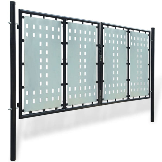 VidaXL Poort enkel 300x175 cm zwart