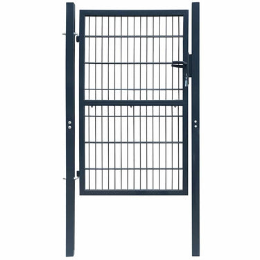 Vidaxl 2d poort (enkel) antracietgrijs 100x120 cm
