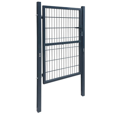 Vidaxl 2d poort (enkel) antracietgrijs 100x120 cm