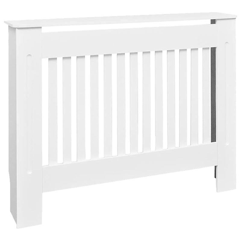 Load image into Gallery viewer, Vidaxl radiatorombouw 112 cm mdf wit
