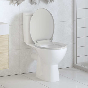 Vidaxl toiletbril soft-close ovaal wit