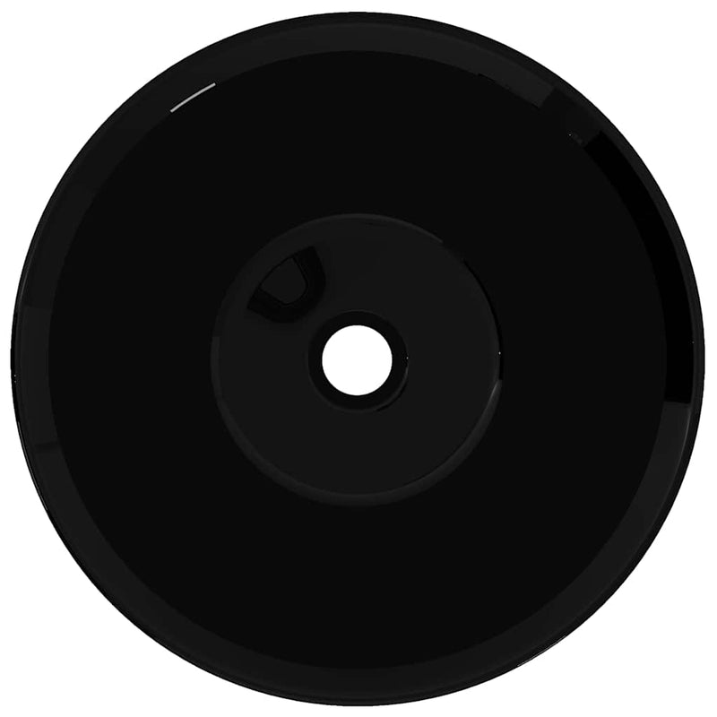 Load image into Gallery viewer, Vidaxl wasbak, keramiek, rond, zwart
