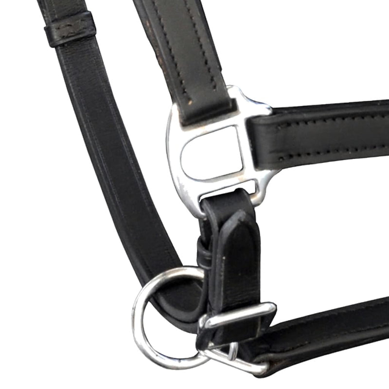 Load image into Gallery viewer, VidaXL Halster verstelbaar pony echt leer zwart
