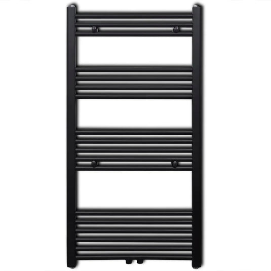 Vidaxl radiator handdoekenrek recht 600x1160 mm zwart