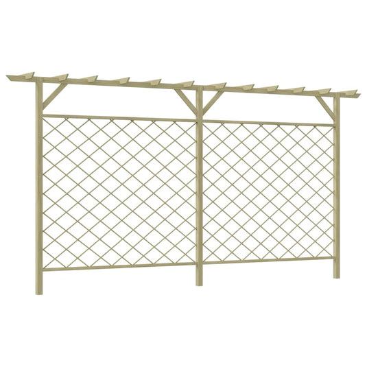 VidaXL Tuinhek met latwerk en pergola hout