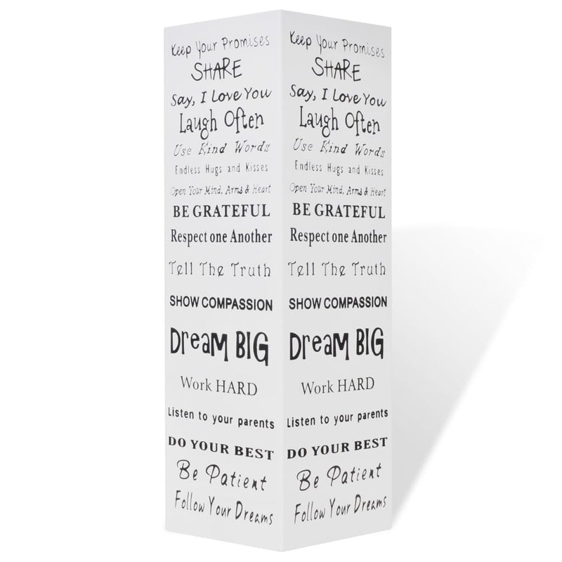 Load image into Gallery viewer, Vidaxl paraplu- en wandelstokhouder wit vierkant + tekst staal 48,5 cm
