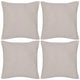 VidaXL Kussenhoezen katoen 40 x 40 cm beige 4 stuks