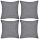Vidaxl kussenhoezen linnen look 40 x 40 cm antraciet 4 stuks