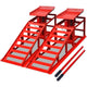 VidaXL Autoreparatie oprijplaten 2 st staal rood