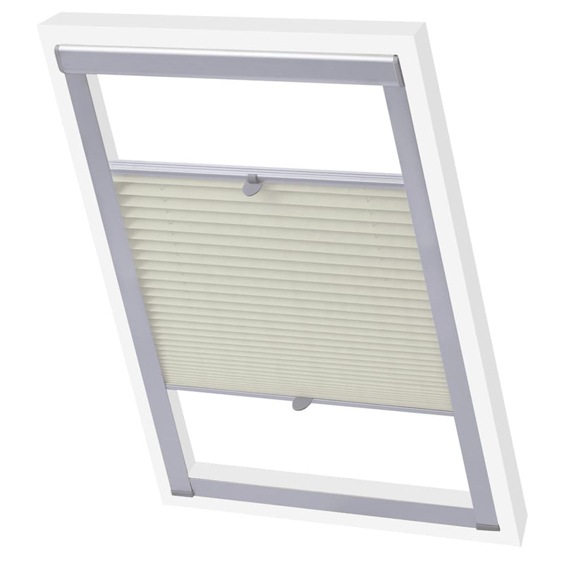 Load image into Gallery viewer, Vidaxl rolgordijn geplooid crème 104

