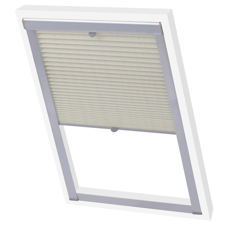 Load image into Gallery viewer, VidaXL Rolgordijn geplooid crème S06 606
