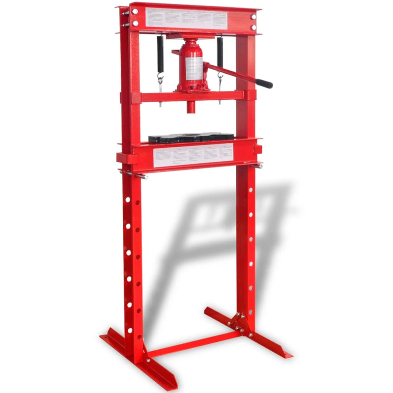 Load image into Gallery viewer, VidaXL Werkplaatspers 20 ton rood
