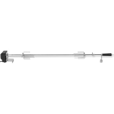 Vidaxl bbq draaispit met motor staal 1200 mm