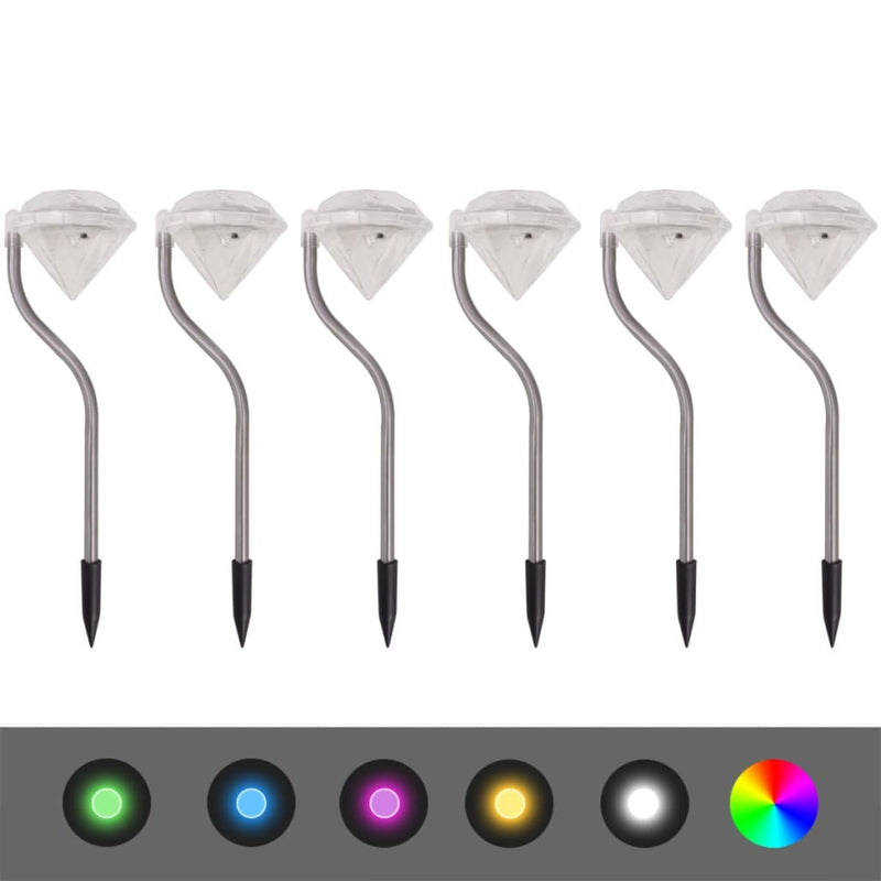 Load image into Gallery viewer, Vidaxl zonne-energie led tuinlamp 6 stuks 9x7,8x29,5 cm
