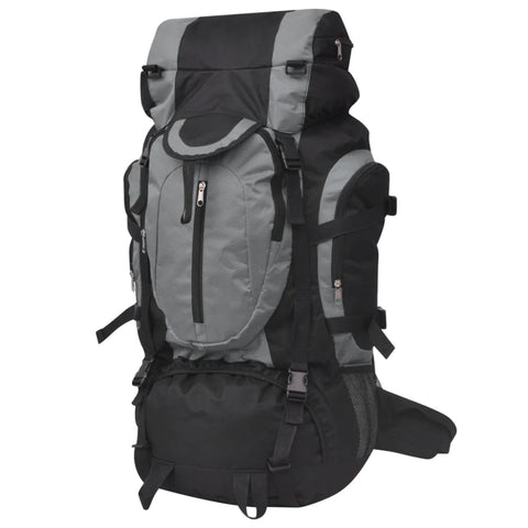 VidaXL Rugzak hiking XXL 75 L zwart en grijs