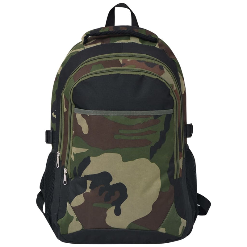 Load image into Gallery viewer, Vidaxl rugzak voor school 40 l zwart en camouflage
