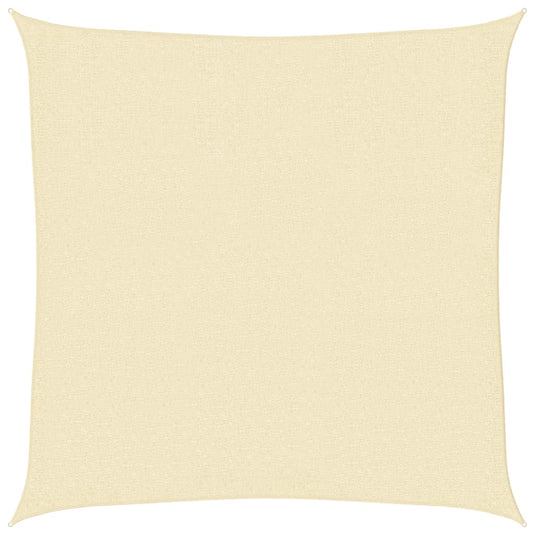 Vidaxl zonnescherm hdpe crème vierkant 3,6x3,6 m