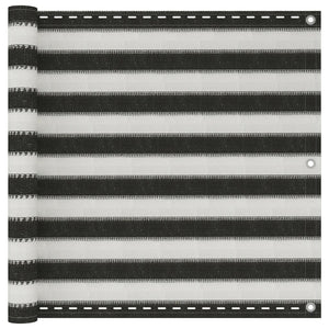 Vidaxl balkonscherm hdpe 90x400 cm antraciet en wit