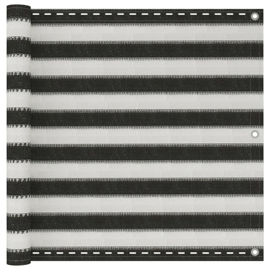 Vidaxl balkonscherm antraciet en wit 90x600 cm hdpe