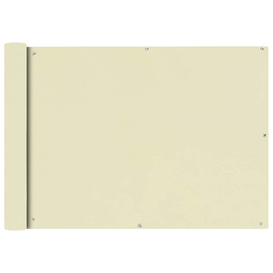 Vidaxl balkonscherm oxford textiel 75x600 cm crème