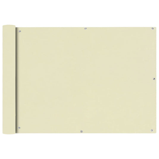 Vidaxl balkonscherm oxford textiel 75x600 cm crème