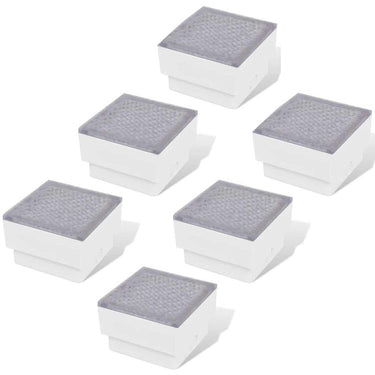 Vidaxl grondspots 6 st led 100x100x68 mm