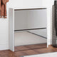 Vidaxl schoenenkast tweelaags met spiegel 63x17x67 cm wit