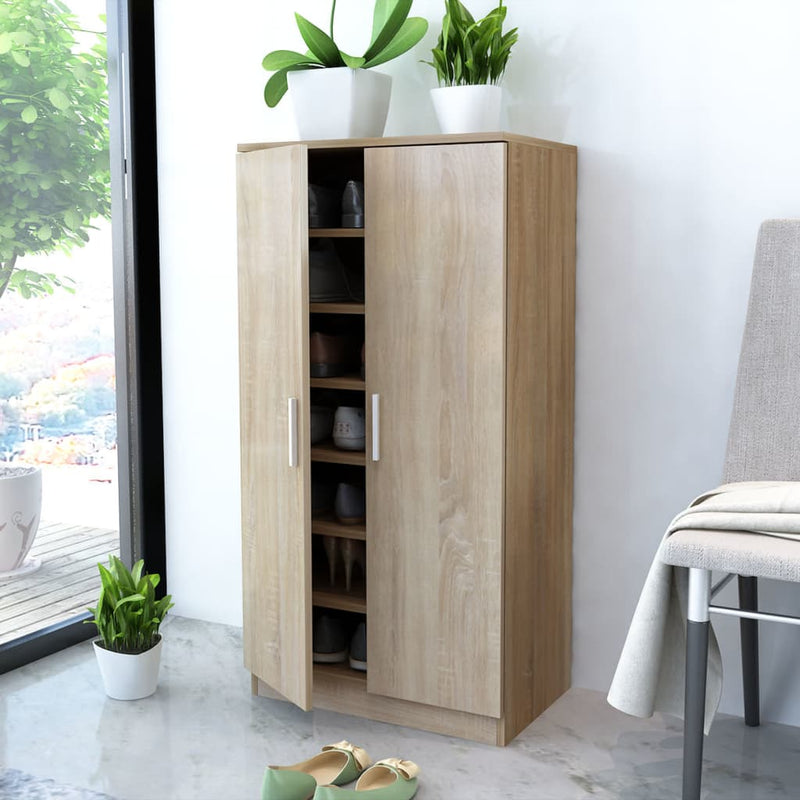 Load image into Gallery viewer, VidaXL Schoenenkast 7 planken eiken
