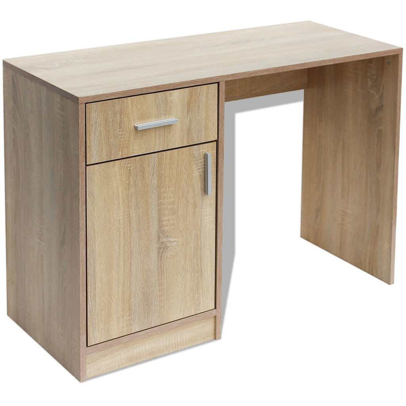Load image into Gallery viewer, Vidaxl bureau met lade en kastje 100x40x73 cm eiken
