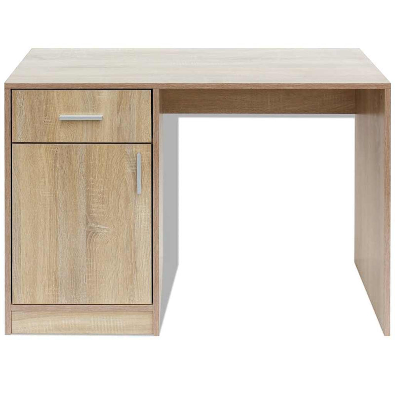 Load image into Gallery viewer, Vidaxl bureau met lade en kastje 100x40x73 cm eiken
