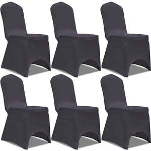 Vidaxl stoelhoes stretch antraciet 6st